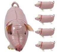 Gogogmee 5Pcs Inflatable Pig Balloon Funny Party Favor Stress Relief Balloon for Creative Pig Shape Safe and Fun Inflatable