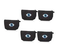 Gogogmee 5pcs Large Capacity Evil Eye Pouch Mystic Eye Makeup Bag for Women Travel Cosmetic Bag Organizer