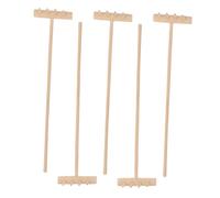Gogogmee 5pcs Miniature Garden Rakes Sand Tray Tools Tabletop Zen Garden Accessories Handheld Rake for Desktop Sand Tray Craft and Gardening Play