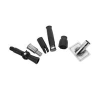 Gogogmee 5Pcs Mop Making Accessories Kit with 1Inch Extendable Pole Connector, Universal Threaded End Replacement for Broom Handle and Paint Brush Extension Rod, Stainless Steel and