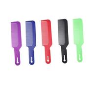 Gogogmee 5Pcs Portable Barber Comb for Hair Salon Use Plastic Handheld Slicked Back and Flat Top Styling Wet and Dry Dual Purpose with Rounded Teeth for Scalp Protection Mixed Colors