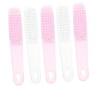 Gogogmee 5Pcs Portable Natural Nail Cleaning Brushes for Manicure and Pedicure Scrubbing Tools for Nail Dust Removal Easy Grip Random Color