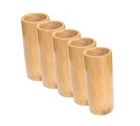 Gogogmee 5pcs Premium Bamboo Cupping Jar Small Height Household Chinese Therapy Cups for Immune Support Relief and Muscle Relaxation