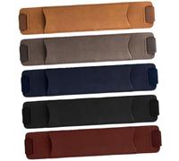 Gogogmee 5pcs PU Leather Pen Holder Pouch with Elastic Band Scratch-Resistant Sleeve for Notebook Journal Planner Business Pen Case in Black Brown Gray Wine Red