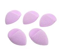 Gogogmee 5pcs Purple Water Drop Facial Cleansing Pads Exfoliating Face Scrubber Gloves Makeup Remover Sponges for Deep Cleaning Daily Skincare Routine