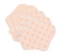 Gogogmee 5pcs Reusable Organic Cotton Sanitary Towel Pads for Women Washable Breathable Menstrual Pads with Super Absorbent Soft Comfortable Panty Liners for Travel and Daily Use