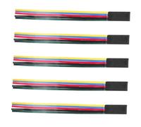 Gogogmee 5pcs Ribbon Bookmarks PU Artificial Leather Page Markers with Colorful Ribbons for Books Reading Bible Journals for Students Teachers and Book Lovers