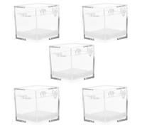 Gogogmee 5Pcs Small Mineral Specimen Display Boxes with - Rock Collection Case for Crystals, Stone Storage, and Collectible Figures Suitable for Display and Storage