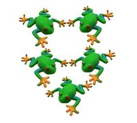 Gogogmee 5Pcs Soft Silicone Frog Squeeze for Stress Relief, Animal Shaped Sensory Fidgets for Classroom and Desk, Realistic Flexible Soft Rubber Frogs for and Adults