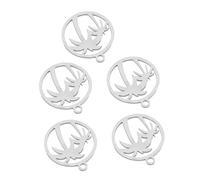 Gogogmee 5pcs Stainless Steel Palm Tree Charms Tropical Coconut Pendants for DIY Necklaces Bracelets Keychains Lightweight Hawaiian Jewelry Accessories