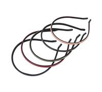Gogogmee 5pcs Thin Leather Covered Headbands for Women Simple Color Hair Accessories for Daily Face Washing Makeup and Sports Use Pink Dark Green Navy Red Black