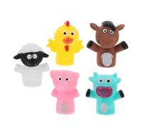 Gogogmee 5Pcs Wear-resistant Portable Finger Puppets for Educational Storytelling with Bright Colors Material and Secure Fit for Interaction and Early Learning