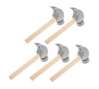 Gogogmee 5pcs Wooden Hammer Small Simulation Hammers for Educational Pounding Tools for Hand Coordination Pretend Play Construction Birthday Party Games