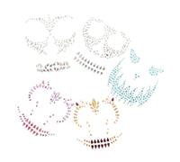Gogogmee 5sets Body Gems Stickers Face Jewels for Halloween Festival Accessories Reusable Rhinestone Decorations for Parties Cosplay and Dance Events