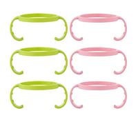 Gogogmee 6 Pcs Baby Feeding Bottle Handles Ergonomically Designed Non-Slip PP Material Wide Grip Compatible with 7Cm Wide Mouth Bottles for Easy Holding