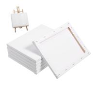 Gogogmee 6 Pcs Cotton Canvas Boards Sturdy Painting Panels for Oil Watercolor Artists Practice and Creative Use