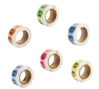 Gogogmee 6 Rolls Adhesive Retail Labels Stickers for Merchandise Pricing and Store Display Easy Peel Paper Stickers for Supermarket and Resale Use
