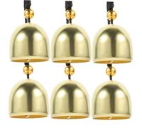 Gogogmee 6 Sets Alloy Craft Bells for DIY Hanging Decorations Metal Jingle Bells with Clappers for Wedding Festival Church Home Craft Projects