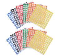 Gogogmee 60 Sheets Color Coding Stickers Self-Adhesive Round Dot Labels Consecutive Removable Sorting Tags for Office School File Organization and Inventory Control