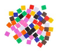 Gogogmee 60pcs Acrylic Dice Small Square Blank Cubes with Smooth Surface for DIY Crafting Educational Games Family Fun and Party Accessories