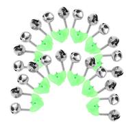 Gogogmee 60pcs Dual Bell Fishing Rod Alarm Clips Loud Sensitive Bite Indicators with Strong Grip for Carp Sea Ice Fishing Rod Bell Alerts