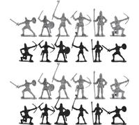 Gogogmee 60pcs Medieval Soldiers Figures Toy Set Knight Action Figures for Kids Historical Playset for Boys and Girls Archaic Roman Military Model Educational Toy
