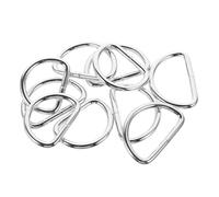 Gogogmee 60Pcs Metal D Rings Buckles for Bag Straps and Keychains Iron Reusable D Buckles for Purse Hardware Crafting and Pet Leashes