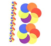 Gogogmee 60pcs Puzzle Game Rug Floor Dots for Classroom Marking Sticker Classroom Floor Sticker Shape Spot Markers Removable Spot Circle Markers Polyester