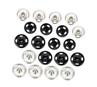Gogogmee 60pcs Sew Hidden Metal Snap Fasteners Kit Four Buttons for DIY Garments Coats Pants Clothes Repairs and Craft Projects with Easy Installation