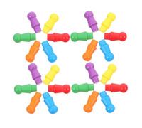 Gogogmee 60pcs Wooden Chess Pieces for Board Games Colorful Role-playing Game Tokens in Colors Educational for Logical Thinking Imagination Training and Math Teaching Suitable for All Ages