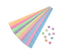 Gogogmee 630pcs Luminous Origami Paper Star Strips DIY Craft with Dark Five Star Paper for Handmade Decorations Fine Motor Skill Development Lightweight and Portable