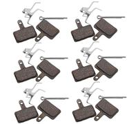 Gogogmee 6Pairs Semi Metallic Brake Pads for Mountain and Electric Bikes High Performance Quieter Braking Easy Maintenance Wear Resistance Compatible with Various Bike