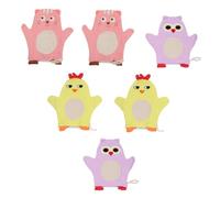 Gogogmee 6Pcs Bath Mitts Washcloths Assorted Cartoon Scrubbing Gloves for Newborns Lightweight Portable Exfoliating Shower Supplies for Gentle Deep Cleaning