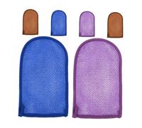 Gogogmee 6pcs Bathing Gloves Thickened Exfoliating Mitts for Gentle Skin Cleansing Shower Scrubbing Gloves for Home Hotel and Dormitory Use and Colors