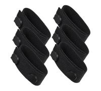 Gogogmee 6Pcs Black Nylon Belt Keeper Straps for Duty Belts Webbing Keepers with Snap Closure Strong Load Bearing for Security Officers Outdoor Camping Hiking Construction Workers