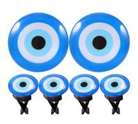 Gogogmee 6pcs Car Air Freshener Vent Clips Crystal Evil Eye Blue Eye Car Dashboard Decorations Ornament for Vehicle Air Outlet
