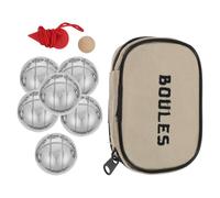 Gogogmee 6pcs Chrome Plated Titanium Iron Spheres Bocce Ball Set 3.2cm Metal Grass Croquet Balls for Outdoor Lawn Bocce Game Leisure Sports