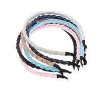 Gogogmee 6Pcs Colorful Beaded Headbands for Women Skin Friendly Hair Accessories for Weddings Proms and Parties Fashion Jewelry Headwear Blue Pink Silver Dark Blue and Black
