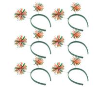 Gogogmee 6pcs Colorful Pom Pom Headband Set Knitted Hair Accessory for Holiday Party Festival Cosplay Birthday Celebration Comfortable Fairy Headpiece for Themed Gatherings