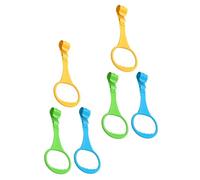 Gogogmee 6pcs Crib Hanging Pull Rings for Boy Girl Boy Girl Bed Stand up Rings Nursery Cot Walking Assist Tools