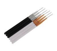 Gogogmee 6Pcs Dual-Use Eyelash and Eyebrow Brushes with Spiral Microbrush Heads, Black and White, Portable Makeup Tools for Lash Extensions and Brow Lamination, Travel-Friendly Eye Brow