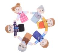 Gogogmee 6pcs Family Plush Hand Puppets for Soft Finger Puppets for Storytelling Role Play Preschool Education Enhances Language Skills and Creativity Comfortable for Home and School