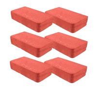 Gogogmee 6pcs Foam Simulation Bricks Lightweight Reusable Stage Film Props Red Building Blocks for Street Gimmick Performances and Magician Comedy Tricks