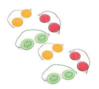 Gogogmee 6pcs Fruit Modeling Eye Mask Cooling Ice Compress Hot Patch Relief for Fatigue Swelling Dry Eyes Random Color