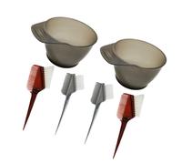 Gogogmee 6Pcs Hair Coloring Tools Set with Anti-slip Hairdressing Bowls and Dye Combs Washable Plastic Mixing Containers for Salon and DIY Hair Dyeing Random Color