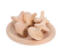 Gogogmee 6pcs Handmade Wooden Spinning Tops for DIY Painting Craft for Early Education Indoor Games Enhancing Hand Eye Coordination Logical Thinking Parent Interaction