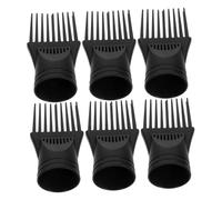 Gogogmee 6pcs Heat-resistant Hair Dryer Comb Nozzles Plastic Styling Tool for Natural Smooth Finish Portable Concentrator Attachments Suitable for Daily Use Travel and Parties