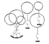 Gogogmee 6Pcs Lab Support Stand with Iron Rings Versatile Retort Clamp for Test Tubes Beakers More Stable and Reliable Lab Equipment for Chemistry and Physics