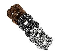 Gogogmee 6pcs Leopard Print Hair Scrunchies Stylish Hair Ropes Ponytail Holders for Women for Daily Use Parties and Sports
