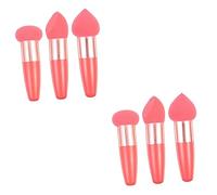Gogogmee 6pcs Makeup Brush Pen Set High-grade Cosmetic Tools for Application Includes Mushroom Heart and Angled Tips for Foundation and Concealer -resistant